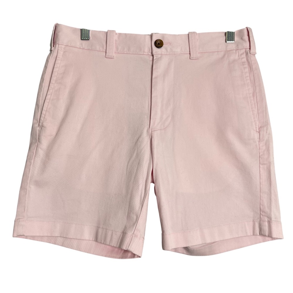 J. Crew Factory 7" Flex Chino Shorts Mens 29 Rose Water‎ Pink Classic Preppy